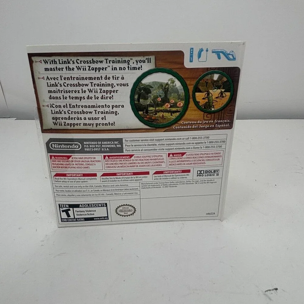 Link's Crossbow Training Wii (Nintendo Wii, 2007) Complete W/ Manual